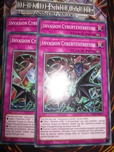 YU-GI-OH! COM PLAYSET INVASION CYBERTENEBREUSE SDCS-FR034 (LOT DE 4) NEUF FR - Picture 1 of 1