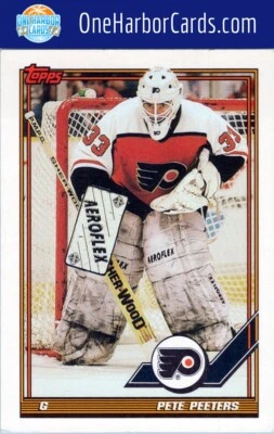 1991-92 Topps Philadelphia Flyers #29 Pete Peeters - Image 1 of 2