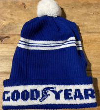 VINTAGE GOODYEAR TIRES KNIT POM BEANIE CAP ( ADULT OS ) PREOWNED