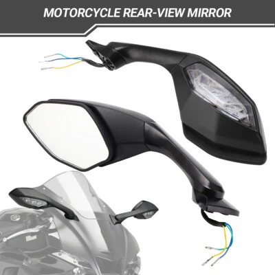 Espelhos retrovisores LED seta para Yamaha YZF-R1 2015-2024 YZF-R6 YZFR6 17-22 - Imagem 1 de 4