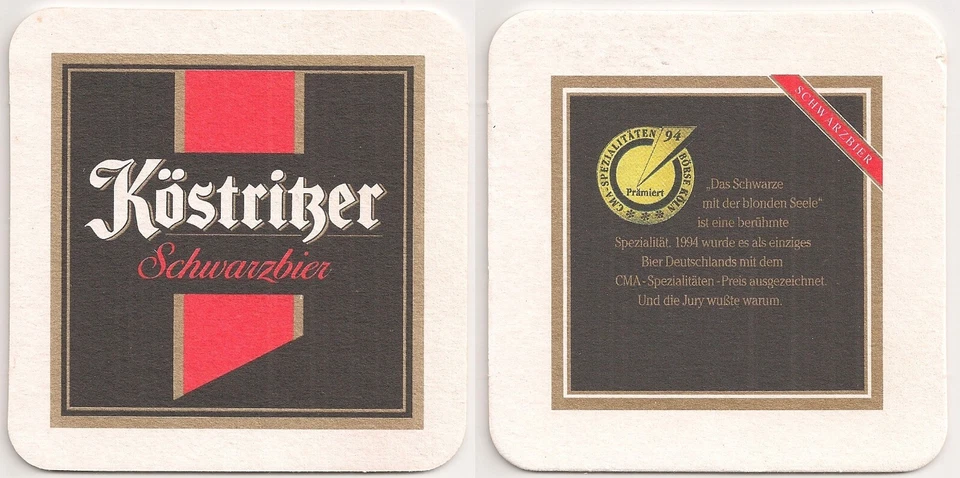 Köstritzer Bier - alter Bierdeckel "CMA-Spezialitäten-Preis 1994" Version 2 - Bild 1 von 1