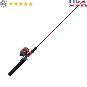 SPLASH Spincast Fishing Rod Reel Combo 6ft 2pc Moderate Action Fiberglass New - Picture 1 of 3