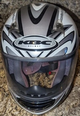 KBC TK-8 Excalibur Motorcycle Helmet MEDIUM Grey White Black Snell Approved DOT - Image 1 of 4