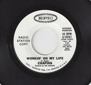 ♫CHAPINS (Harry) Workin' On My Life Epic 10761 WLP FOLK ROCK 1971 45RPM♫ - Picture 1 of 2