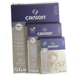 Canson 1557 A5 A4 A3 Sketch Pad Book Spiral Bound 120gsm artsist drawing paper - Picture 1 of 4