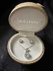 Brilliance Necklace Earring Set Swarovski Crystal Rhinestones New Ornament Box