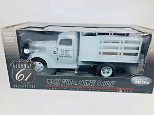 HIGHWAY 61 U.S. NAVY 1940 FORD STAKE BODY TRUCK BNIB ORIGINAL BOX 1:16 - Picture 1 of 5