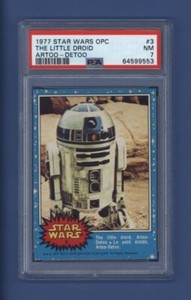 1977 OPC Star Wars 1st series #3 THE LITTLE DROID ARTOO-DETOO PSA 7 NM