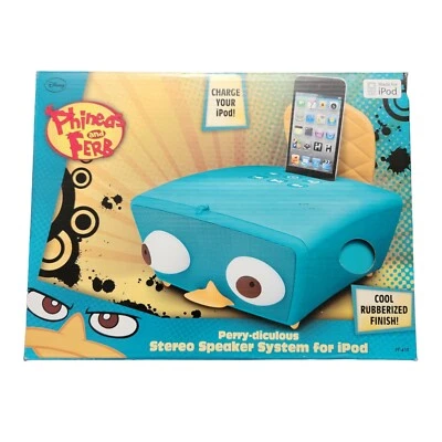 NOS Phineas and Ferb Perry-diculous Stereo Speaker System for iPod - Image 1 of 4