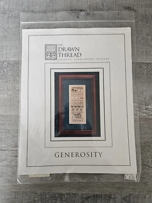 The Drawn Thread GENEROSITY Cross Stitch Pattern Chart New Vtg 241d - Image 1 of 4