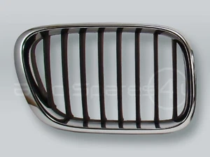 Rejilla de capucha delantera cromada/negra adecuada para BMW X5 E53 2000-2003 - Imagen 1 de 2