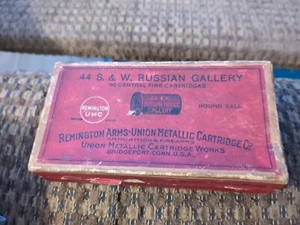 Vintage Remington UMC SW RUSSIAN GALLERY 44Cal. Box Empty - Picture 1 of 8