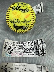 WPF CHICAGO BANDITS vs USSSA PRIDE 2013 Team SIGNED game Pro Softball Ticket LOT - Picture 1 of 18