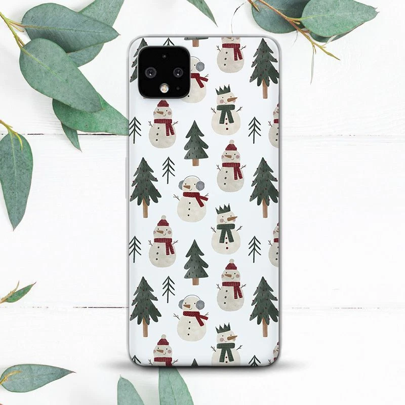Cute Christmas Tree Snowman Case For Google Pixel 2 3 3a 4 4a 5 6 7 8 XL - Image 1 of 1