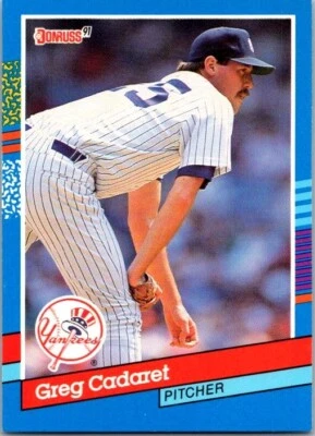 1991 Donruss - Greg Cadaret #236 3 White Stripes On Right - Image 1 of 2