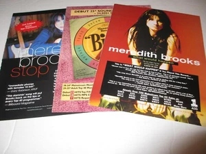 MEREDITH BROOKS original 8.5x11 print ad LOT of 3 rare 1997-1998 - Bild 1 von 3
