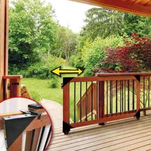 Pylex Deck Hardware Kit Sliding Gate Rust Resistant Powder Coated Steel Black - Picture 1 of 5