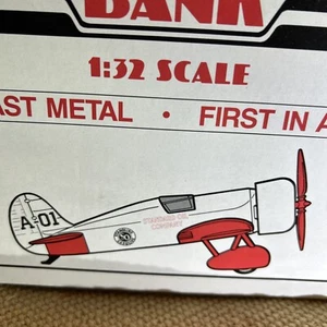Vintage #1 Amoco Airplane Coin Bank Ltd Ed Die Cast 1st in Series 1:32 Scale - Picture 1 of 5