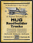1927 Hug Truck panneau métallique neuf : camion modèle H4K constructeur de route - Highland, Illinois