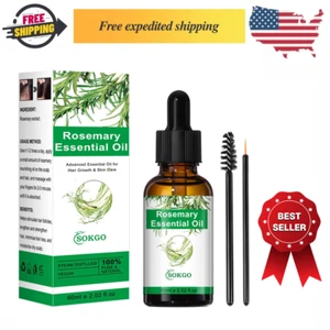 Organic Rosemary Essential Oil for Hair Growth & Skin Care, 100% Pure & Natural - Picture 1 of 8