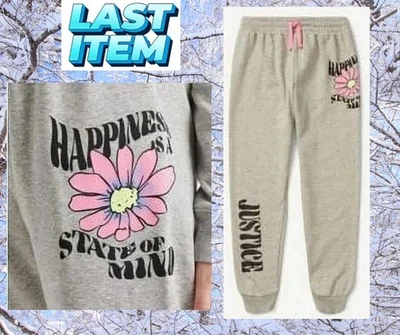 Justice Girls SIZE XS 5-6 Fleece Jogger Pant, COLOR GRAY NWT - Image 1 of 4