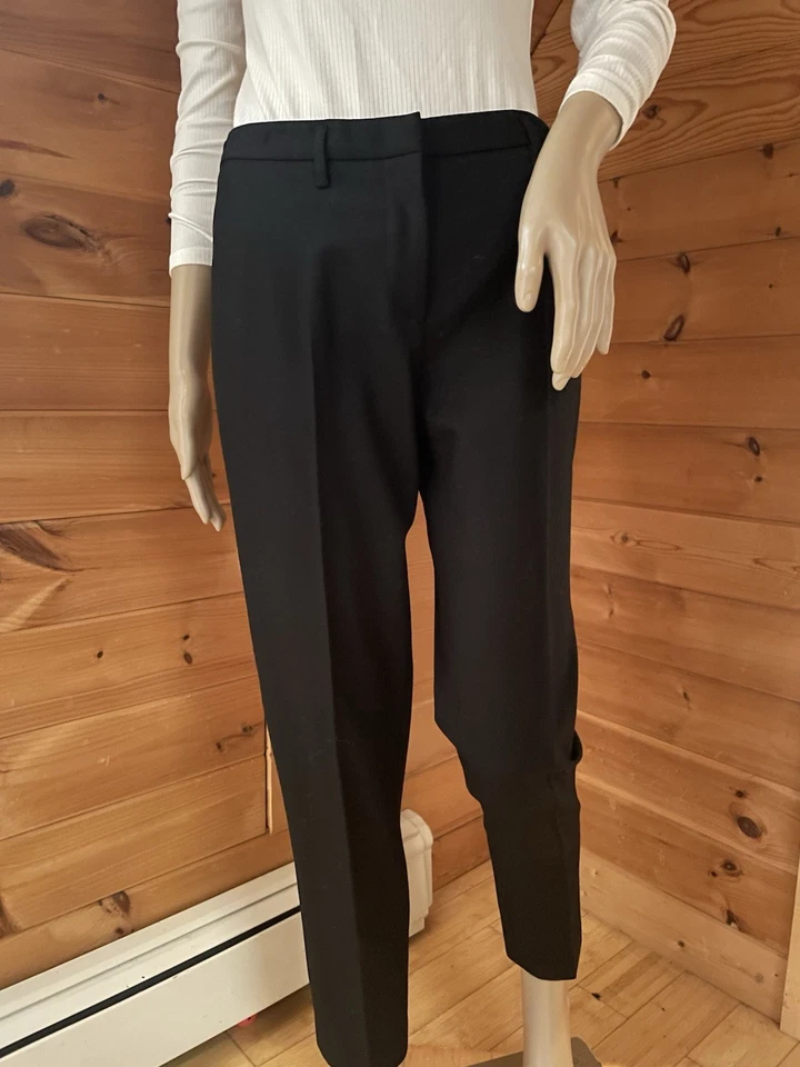 Pantalones de vestir PRADA negros de lana ajustados pantalones Italia talla IT40 LEER Foto 1 de 4