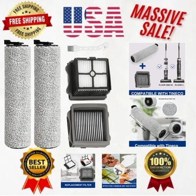 Tineco iFloor 3 Floor One S3 Replacement Brush Rollers & Filters - 4 Piece Set - Изображение 1 из 4