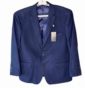 Blazer Lauren Ralph Lauren Lacrosse Lana Seda Cachemira Para Hombres 46R Azul Marino Nuevo - Imagen 1 de 11