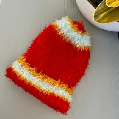 Free People вязаная шапка в полоску пушистый текстурированный осень зима - Изображение 1 из 4