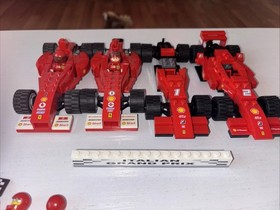 LEGO Ferrari F1 Loose Lot 4 Cars 8 Minifigs Extra Parts Incomplete