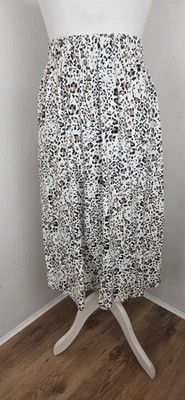 M&S Collection Women's Mix Animal Print Flared Jersey Skirt Plus Size UK 24 New  - Image 1 of 4