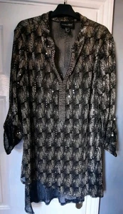 stunning frank lyman 18 black silver top metalic treads - Picture 1 of 11