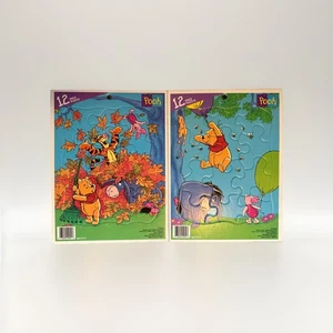 Disney Winnie the Pooh Frame Tray Jigsaw Puzzle Parker Brothers - Lot Of 2 EEUC - Picture 1 of 9