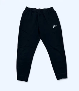 Nike Joggers Pants Black White Logo Tapered Mens Size Medium - Picture 1 of 7