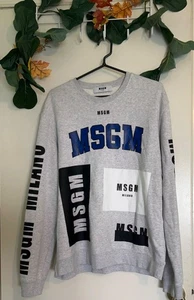MSGM Milano Logo Sweatshirt Unisex Gr. M Pullover Crewneck Preppy Urban Hip Hop - Bild 1 von 8