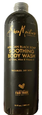 Jabón corporal calmante con jabón negro africano Shea Moisture, 13 fl oz Foto 1 de 3