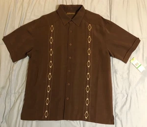 New Cubavera Brown Shirt Large - Picture 1 of 11