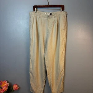 Gap Dress Casual Pants 100% Linen Relaxed Fit Men's Size 35/34 - Picture 1 of 8