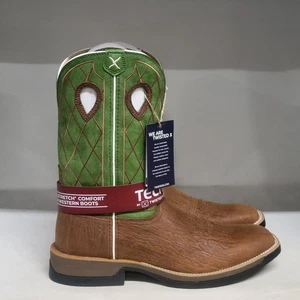 Twisted X 12" Tech X Western Boot Caramel Cafe/Cream Mens Size 9.5EE - Picture 1 of 8