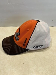 reebok Cleveland Browns Hat Cap Stretch Reebok One Size Adjustable Mens NFL vtg - Picture 1 of 4