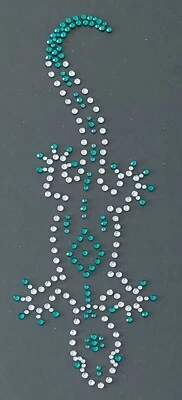 Hotfix Strass Bügelbild Gecko/Eidechse DMC Glasstrass Applikation zum aufbügeln  - Bild 1 von 4