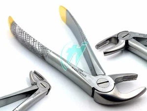 MANGO DORADO AUTOCLAVABLE INCISIVOS INFERIORES FÓRCEPS DE EXTRACCIÓN DENTAL HIDROMIEL MD3 - Imagen 1 de 12