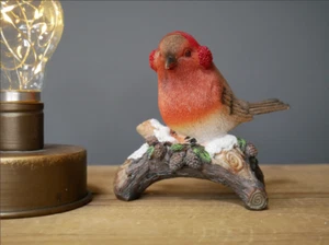 Large Fat Robin Garden Bird Ornament Outdoor Statue Decoration British Robin - Afbeelding 1 van 6