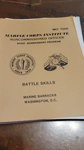 Marine Corps Institute- NCO School Battle Skills. Over 400 Pages - Picture 1 of 5