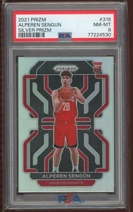 2021-22 Alperen Sengun Panini Prizm Silver Rookie RC PSA 8 #318 - Picture 1 of 2