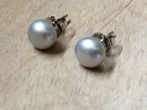 Sterling Silber .925 Honora Silber Perlen Ohrringe 8,5 mm - Bild 1 von 7