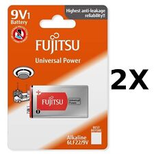 2X Fujitsu 6LR61/9 V Universal Power Alkaline Batteries - 1 Blister Pack