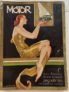 Art Nouveau Motor Annual Show Number January 1931 w/ Cover By "Jules Gotlieb" * - Picture 1 of 24