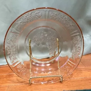 Federal Glass Sharon Cabbage 7-3/4" Cuenco Rosa Depresión 1935 De colección - Imagen 1 de 10