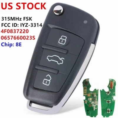 for Audi A6 2006-2008 S6 Q7 2007 2008 -2010 Remote Key Fob 4F0 837 220N IYZ-3314 - Image 1 of 4